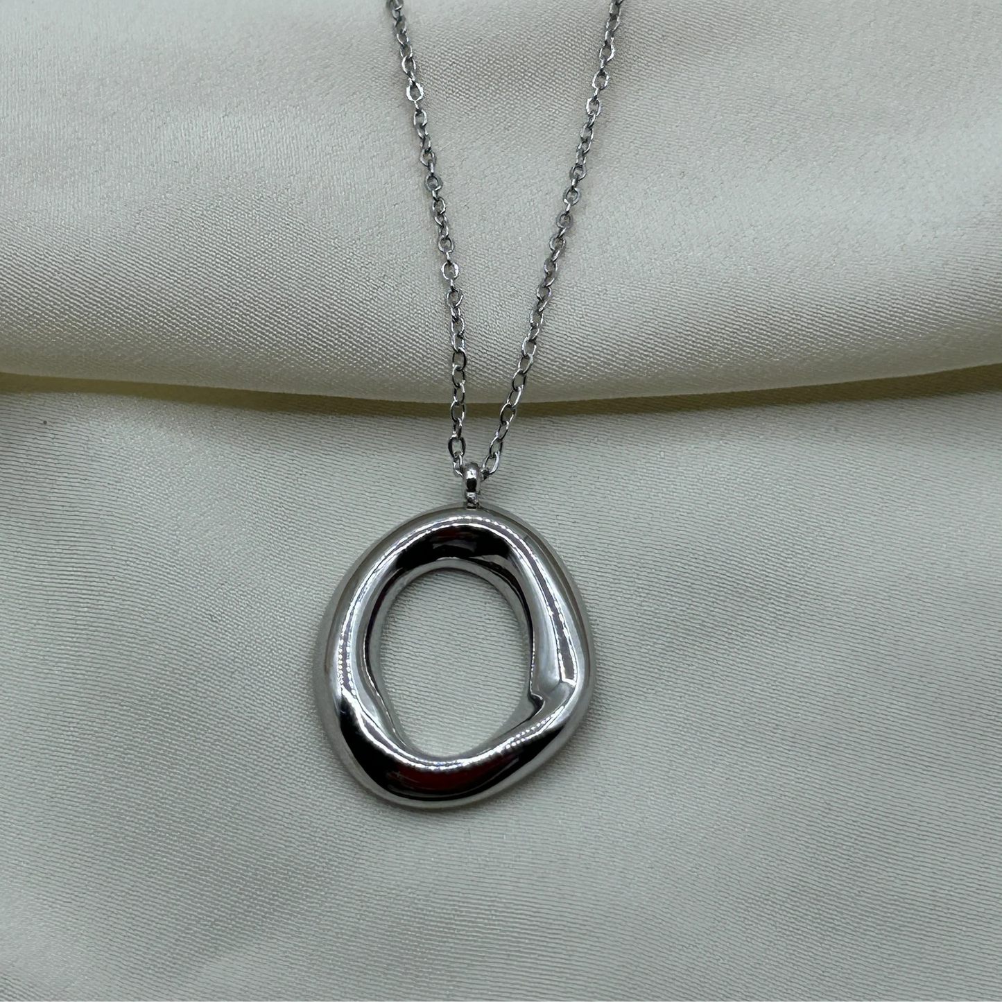 Circle Silver Necklace