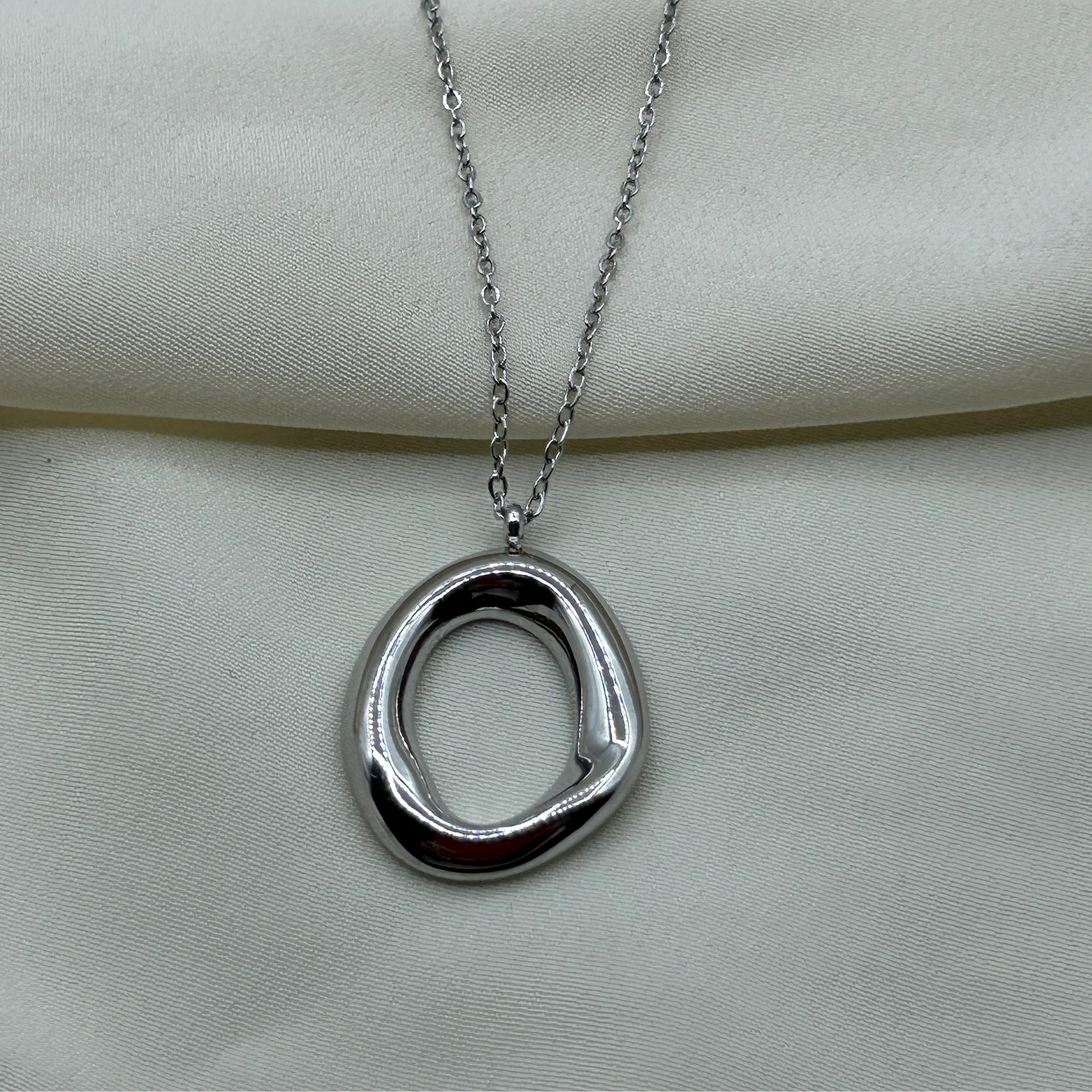 Circle Silver Necklace
