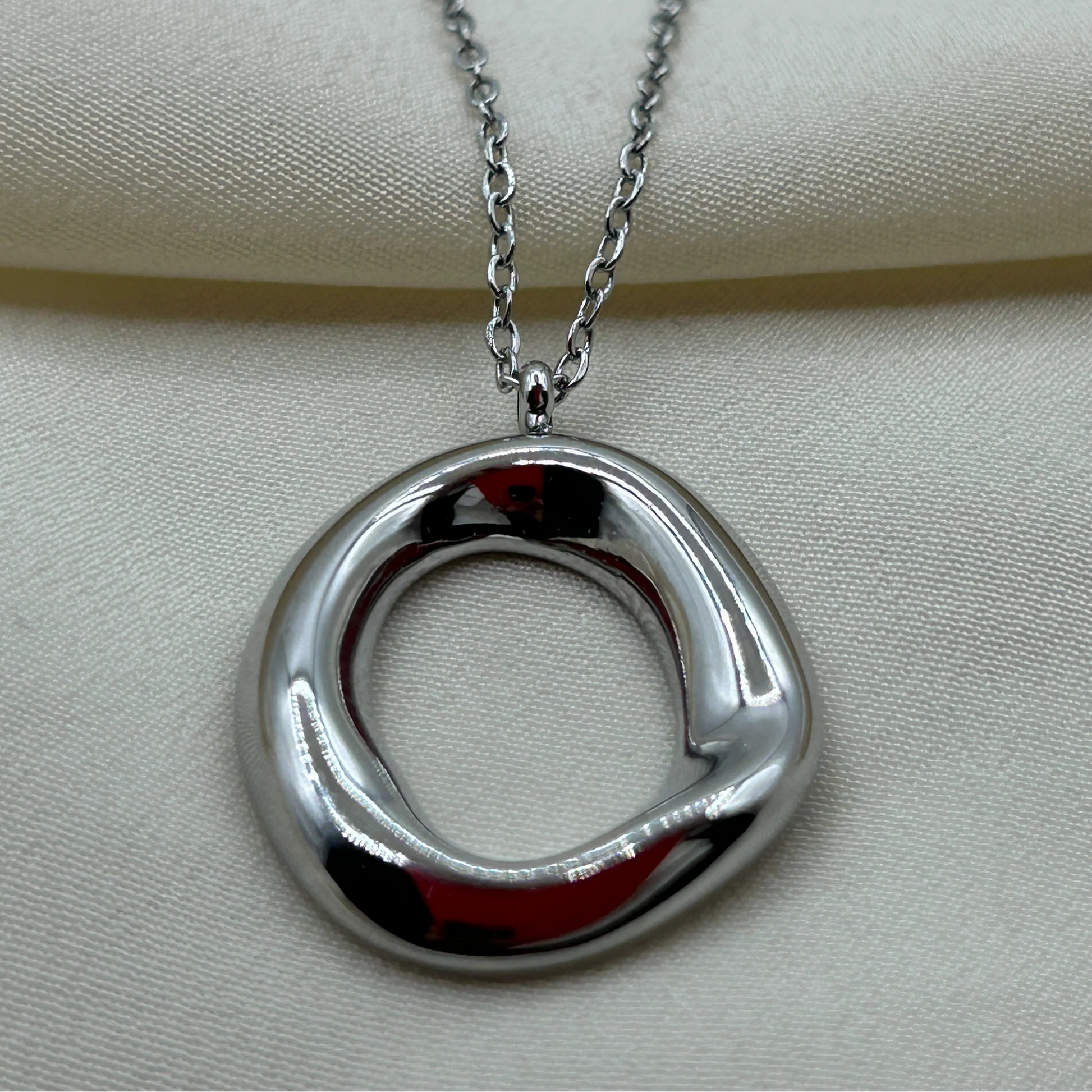 Circle Silver Necklace