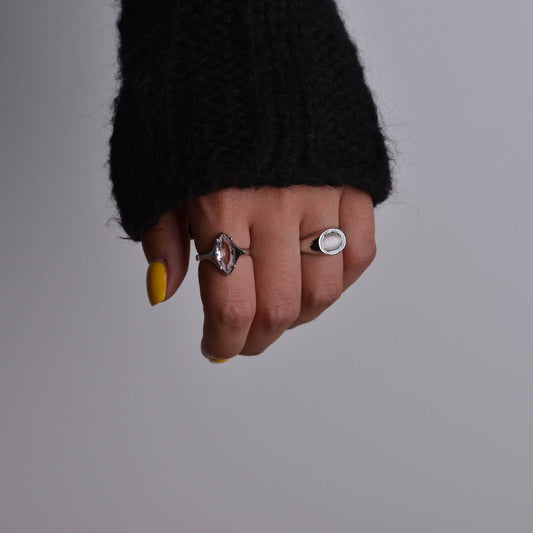 Cubic Zirconia Silver Ring