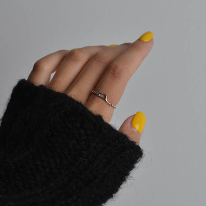 Thin Eye Silver and Gold Ring