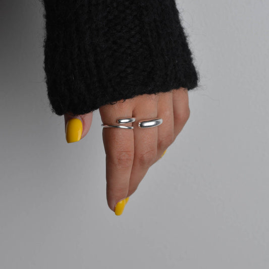 Silver Two Finger Ring