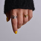 Silver and Gold Layered Rings