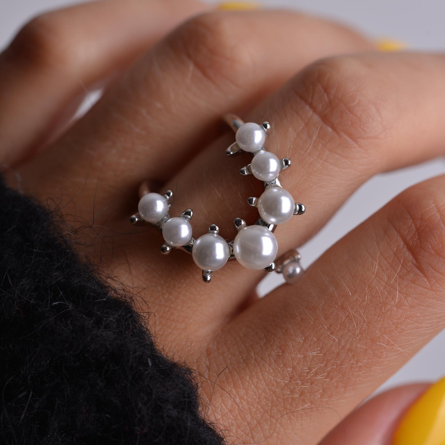 Natural Pearl Silver Ring