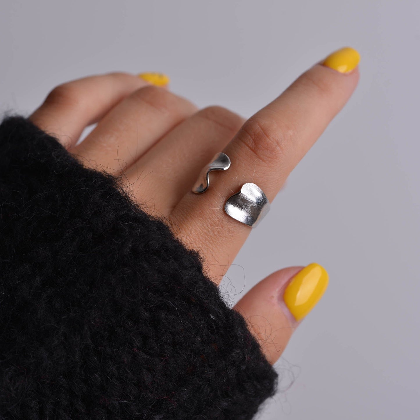 Chunky Silver and Gold Adjustable Rings