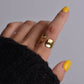 Chunky Silver and Gold Adjustable Rings