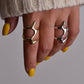 Geometric Silver and Gold Rings