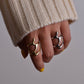 Chunky Geometric Silver and Gold Rings