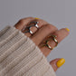 Chunky Geometric Silver and Gold Rings