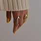 Gold and Silver Irregular Chunky Liquid Geometric Rings for Women