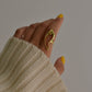 Gold and Silver Irregular Chunky Liquid Geometric Rings for Women