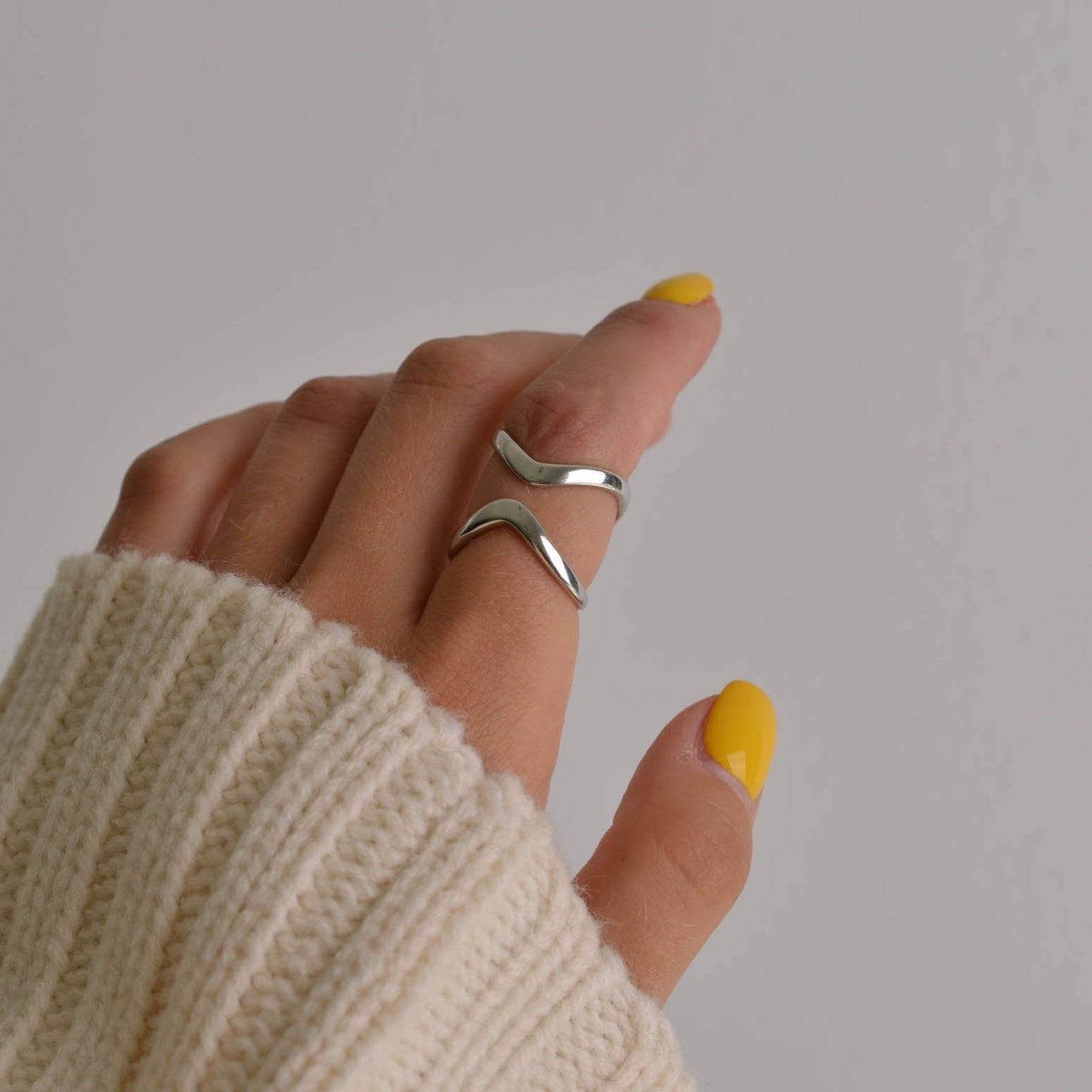 Criss Cross Silver and Gold Irregular Rings