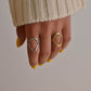 Silver and Gold Oval Rings