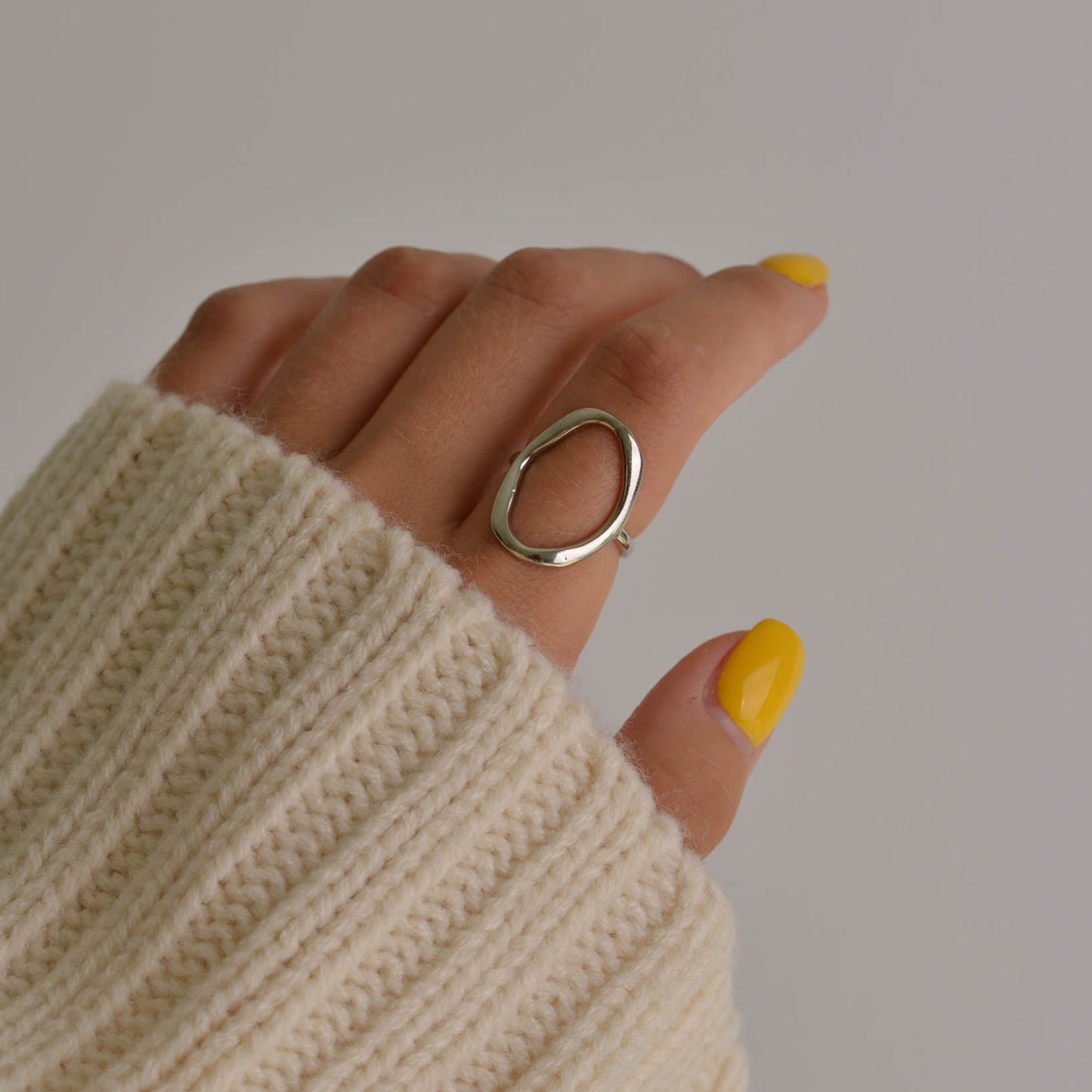 Silver and Gold Oval Rings