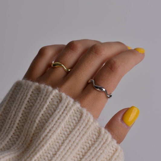 Twisted Silver and Gold Ring