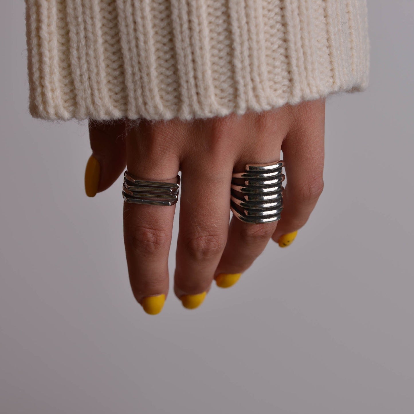 Chunky Dainty Silver Ring unisex