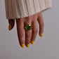 18k Gold Emerald Gemstone Ring