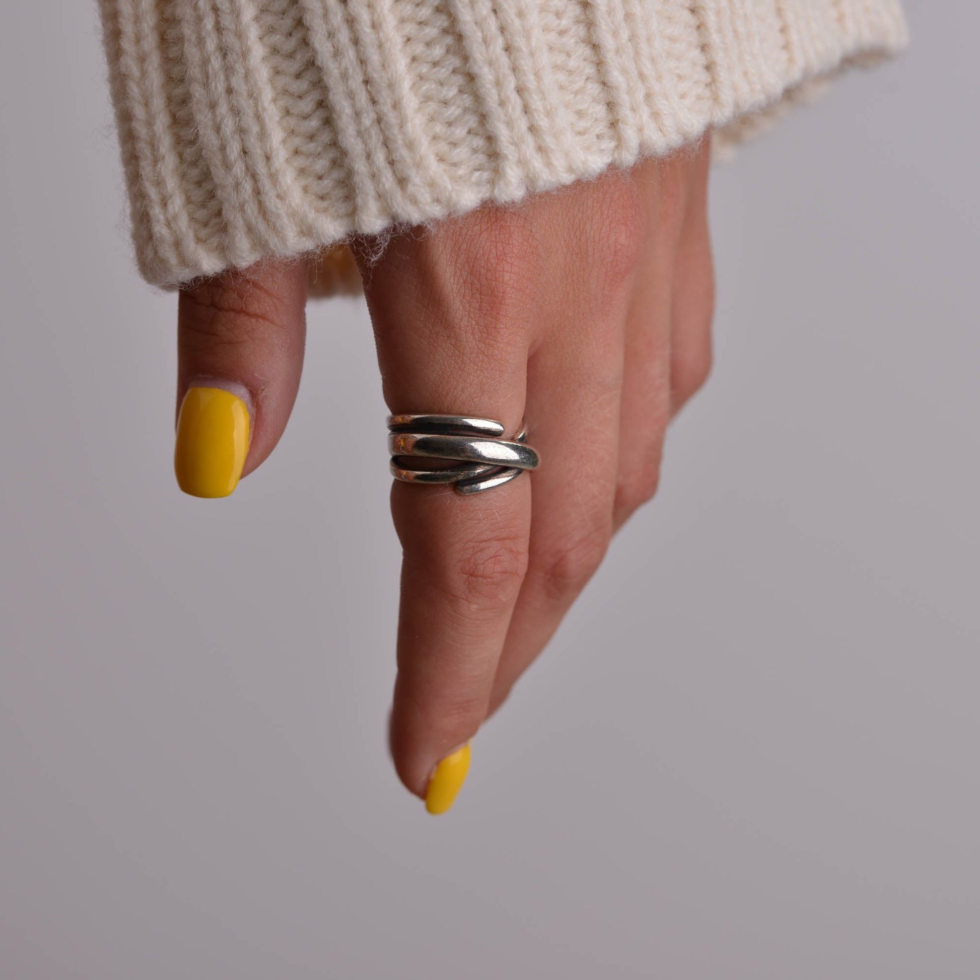 Sterling Silver Chunky Layer Ring