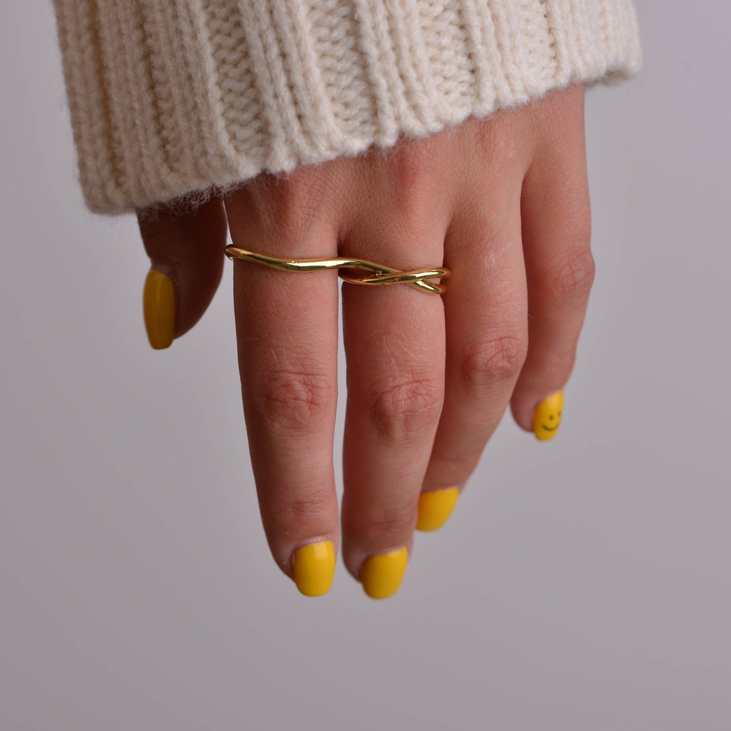 Gold and Silver Two Finger Ring