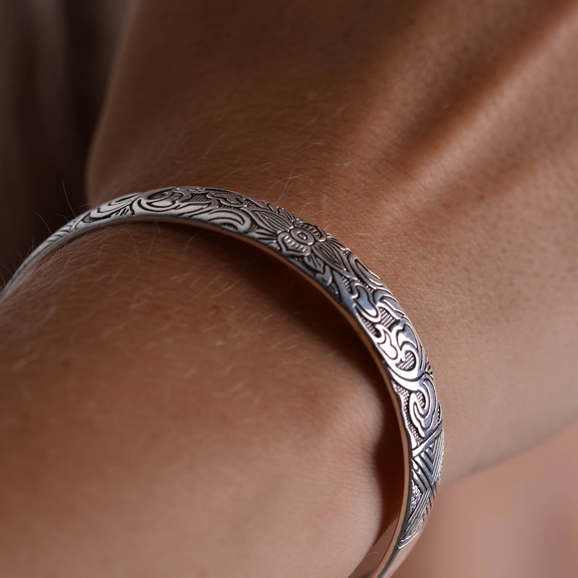 Silver Flower Bracelet for Women