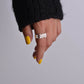 Geometric Silver Abstract Ring