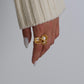 Golden Rope Pearl Adjustable Ring
