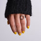 Half Oval Silver Ring