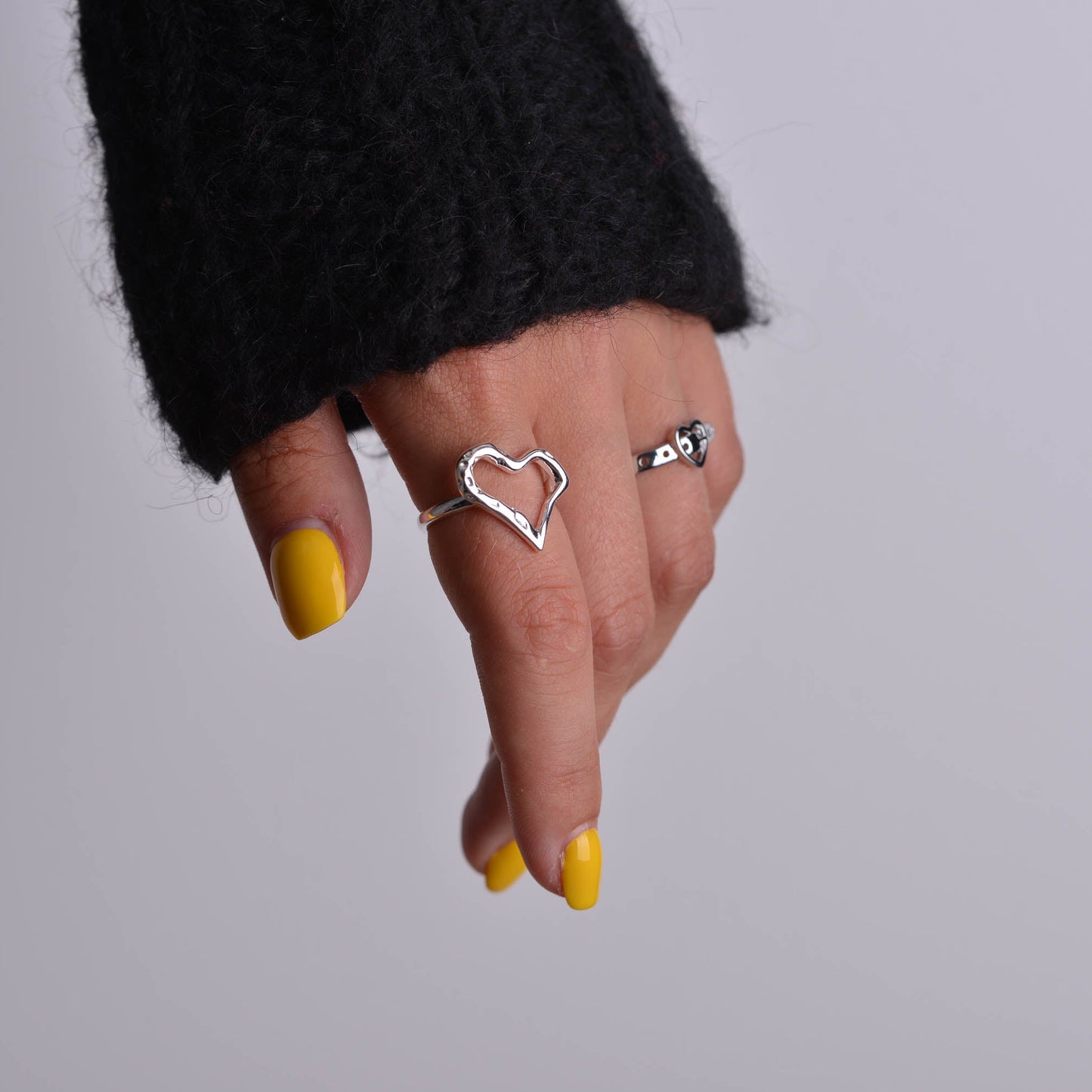Heart Shape Valentines Silver Ring