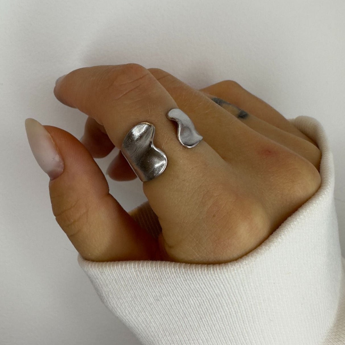 Open Adjustable Silver Ring