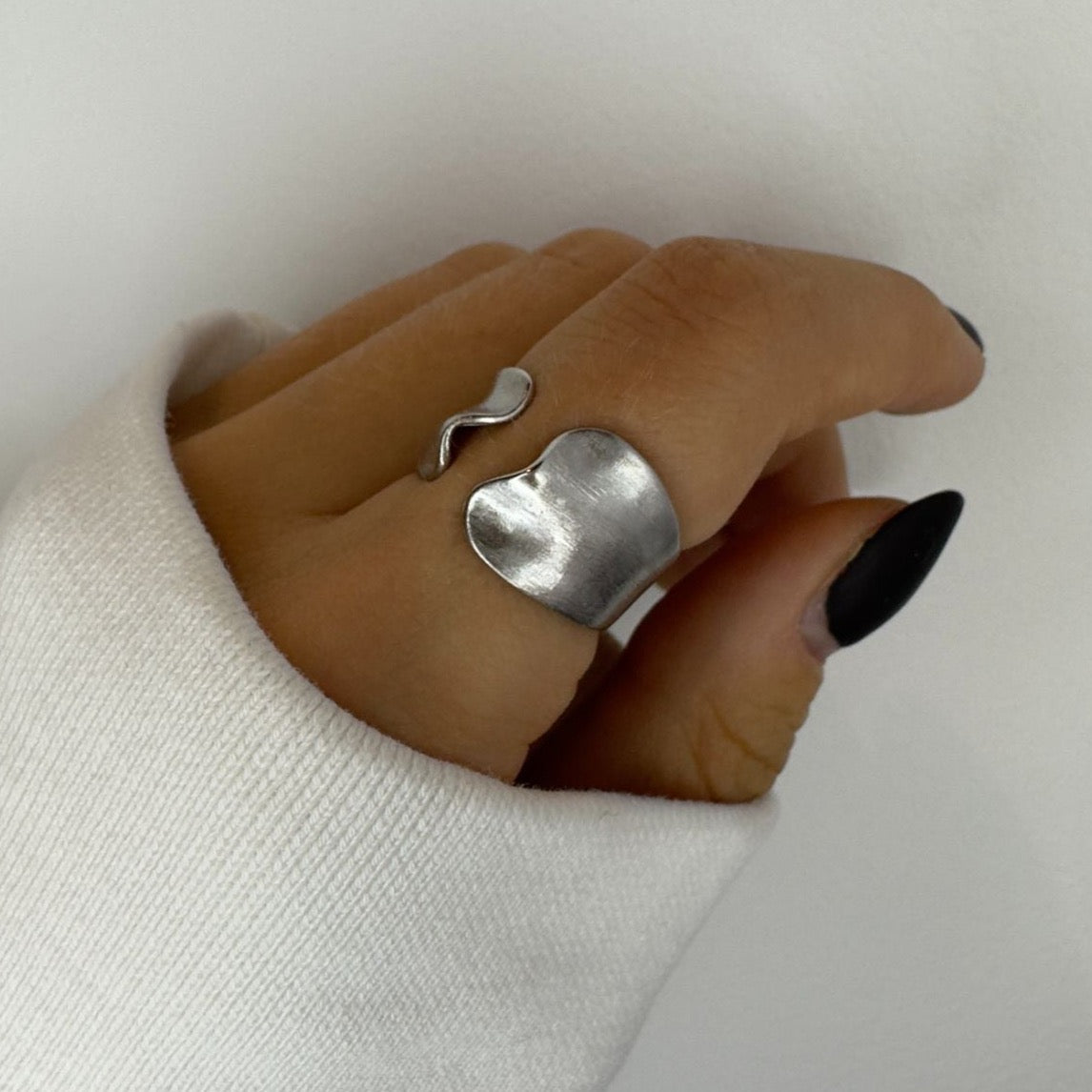 Open Adjustable Silver Ring