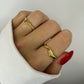 Gold Thin Ring Set for Women - adjustable size