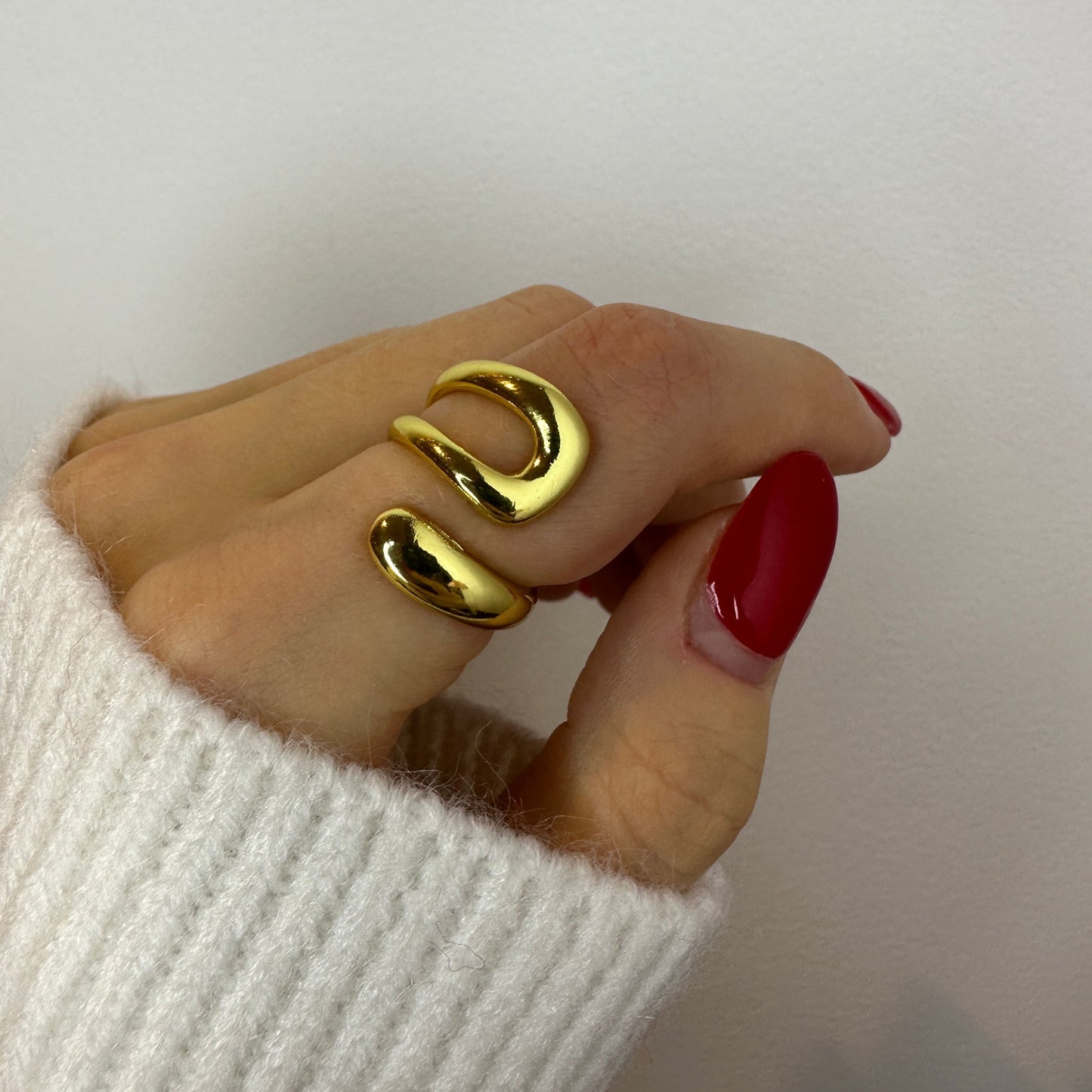 Chunky Gold Geometric Ring