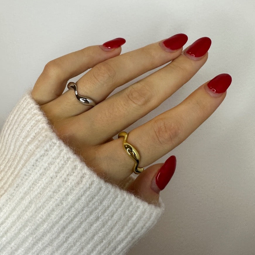 Gold and Silver Twisted Rings