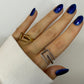Geometric Silver and Gold Adjustable Ring