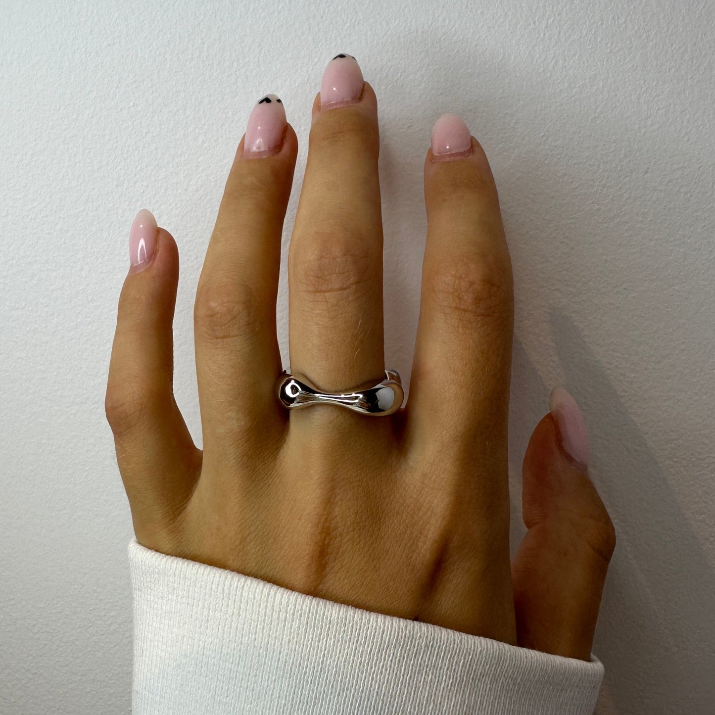 Irregular Chunky Silver Ring