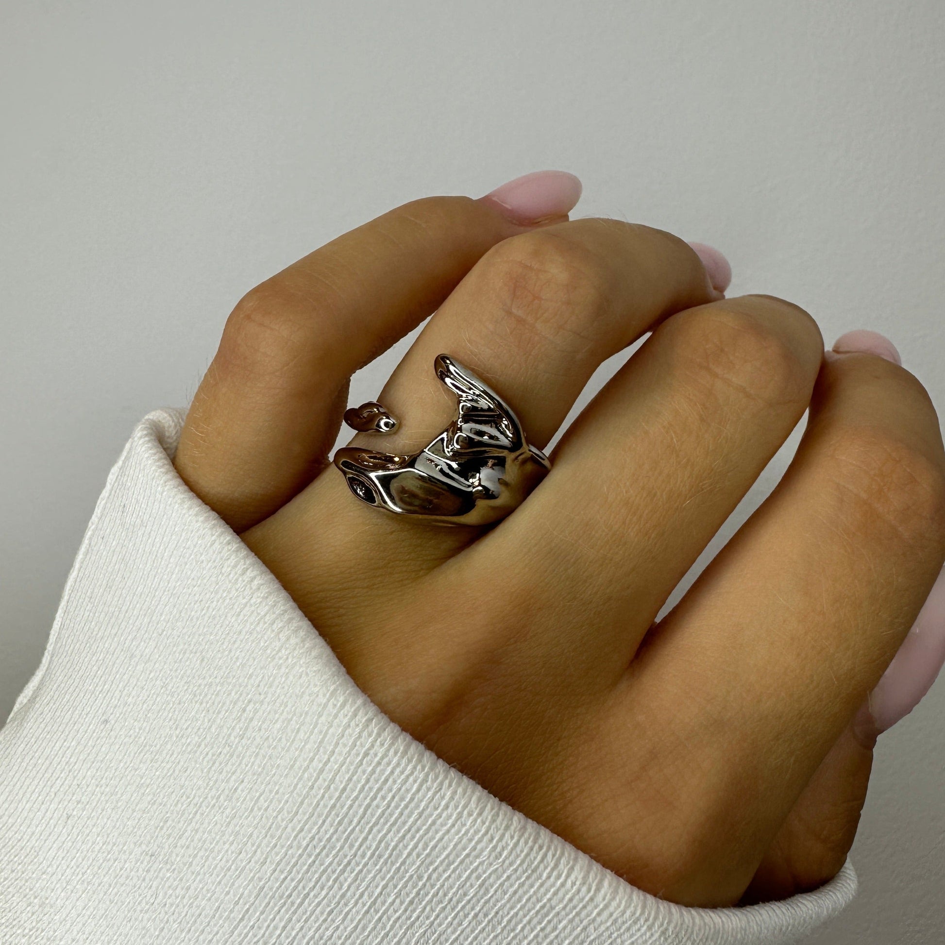 Moon Style Silver Ring 