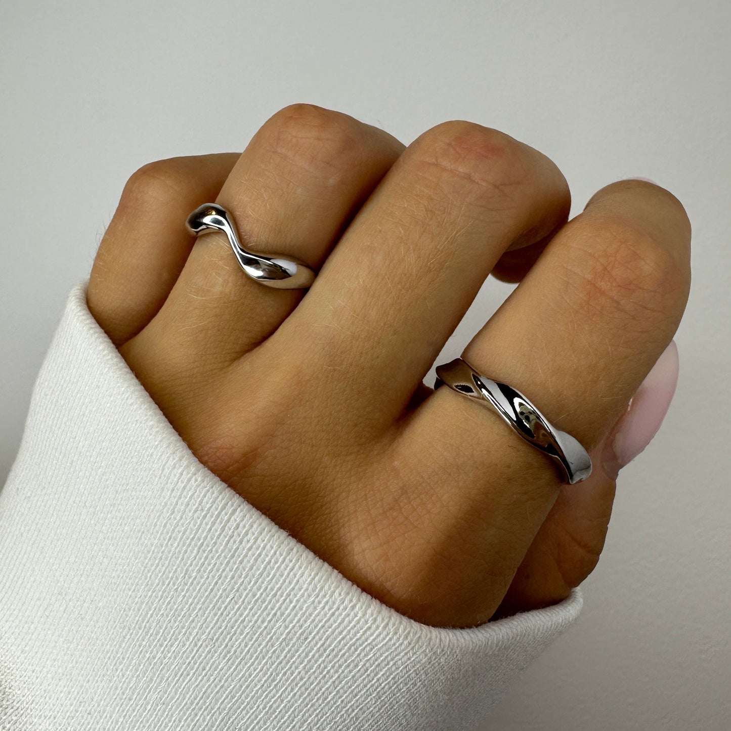 Twisted Silver Ring 