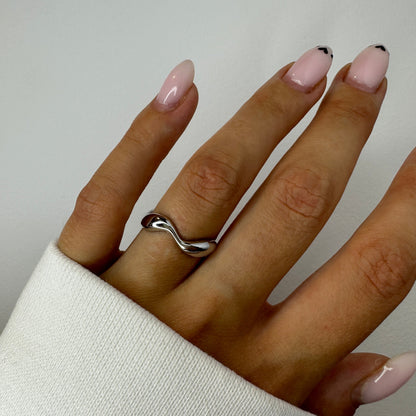 Twisted Thin silver ring