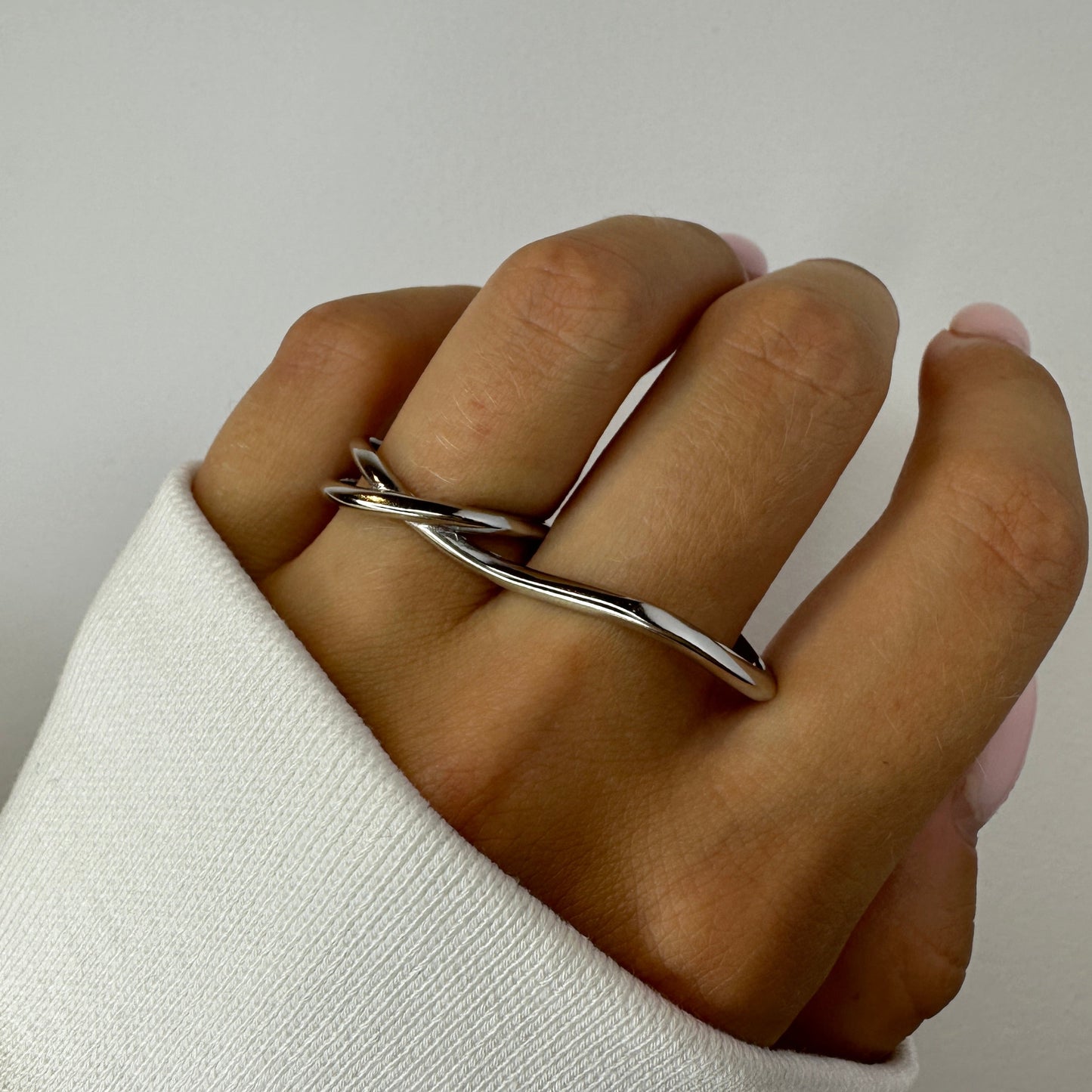 Silver Two Finger Ring