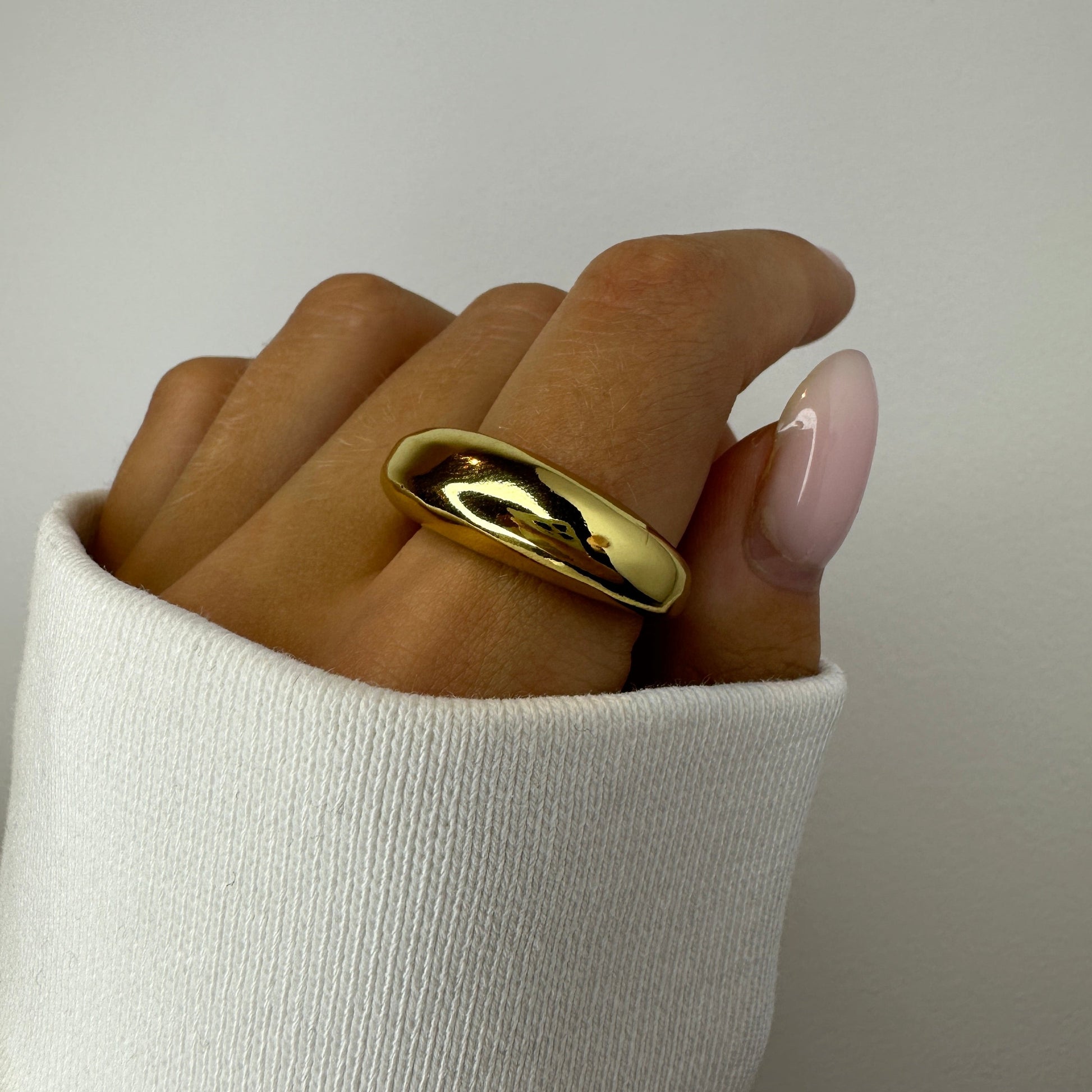 Chunky Dome Gold Ring