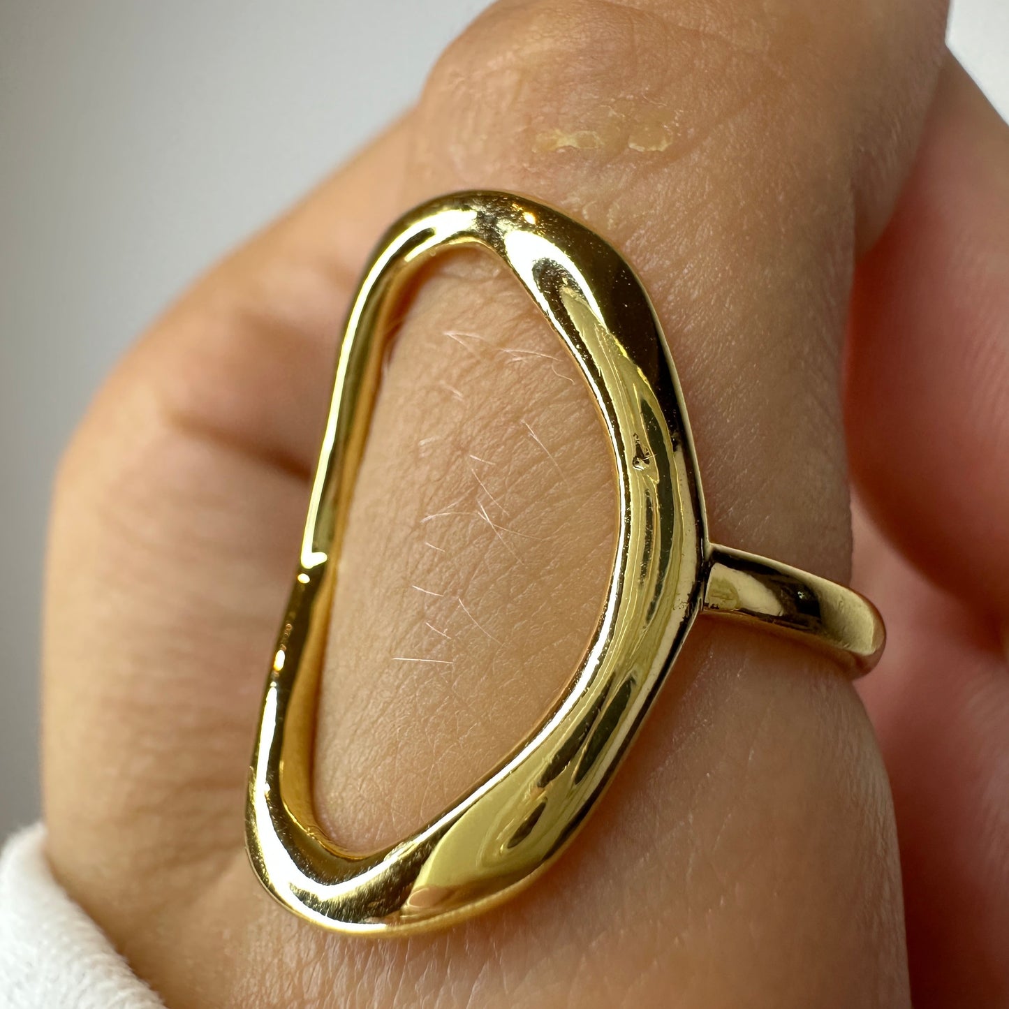 Silver and Gold Oval Rings