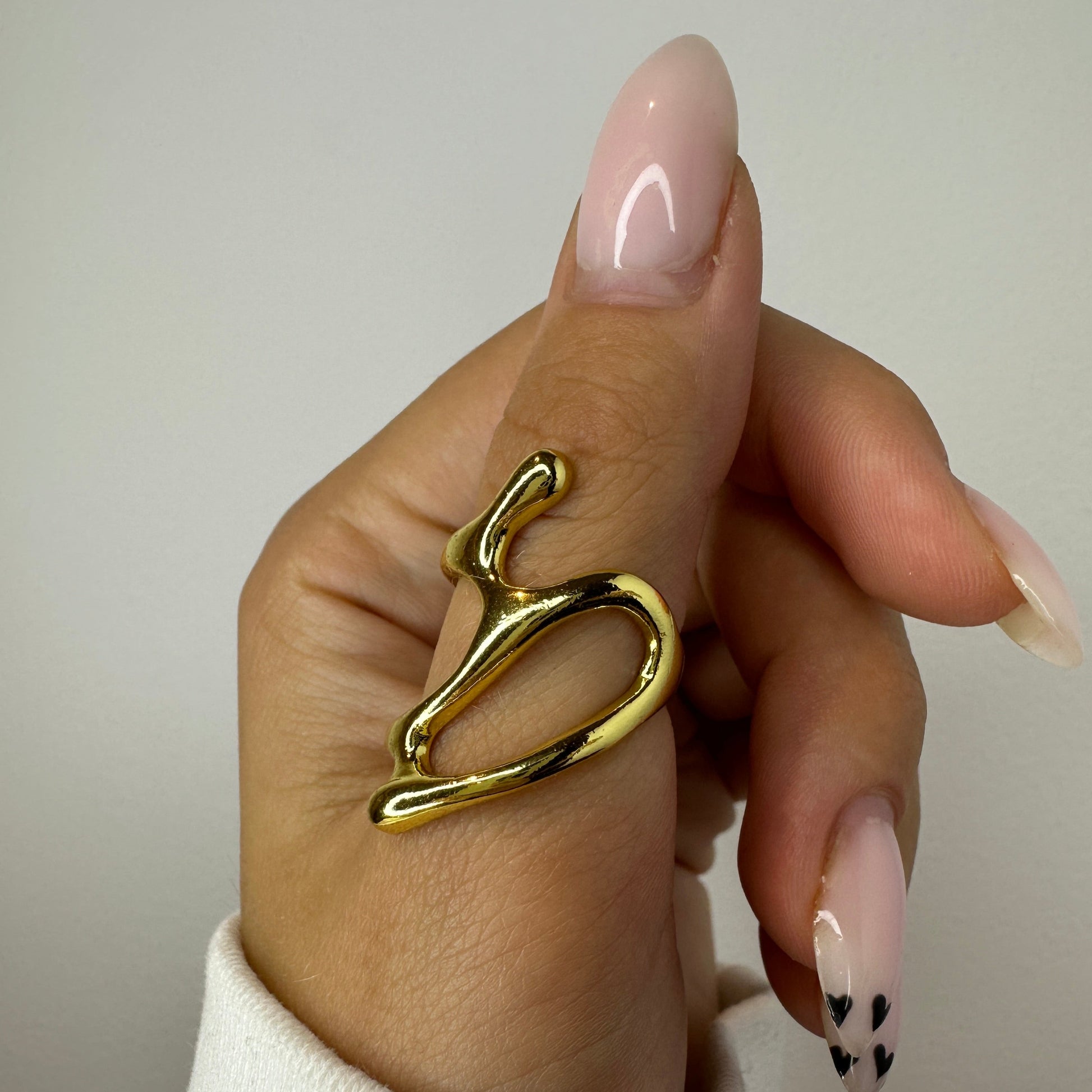 Large Geometric Silver and Gold Rings
