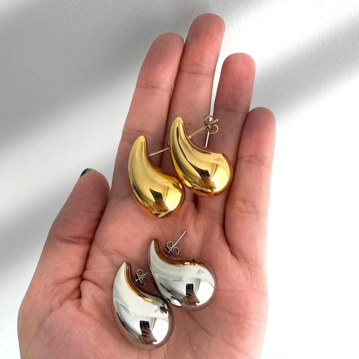Gold and Silver Chunky Earrings