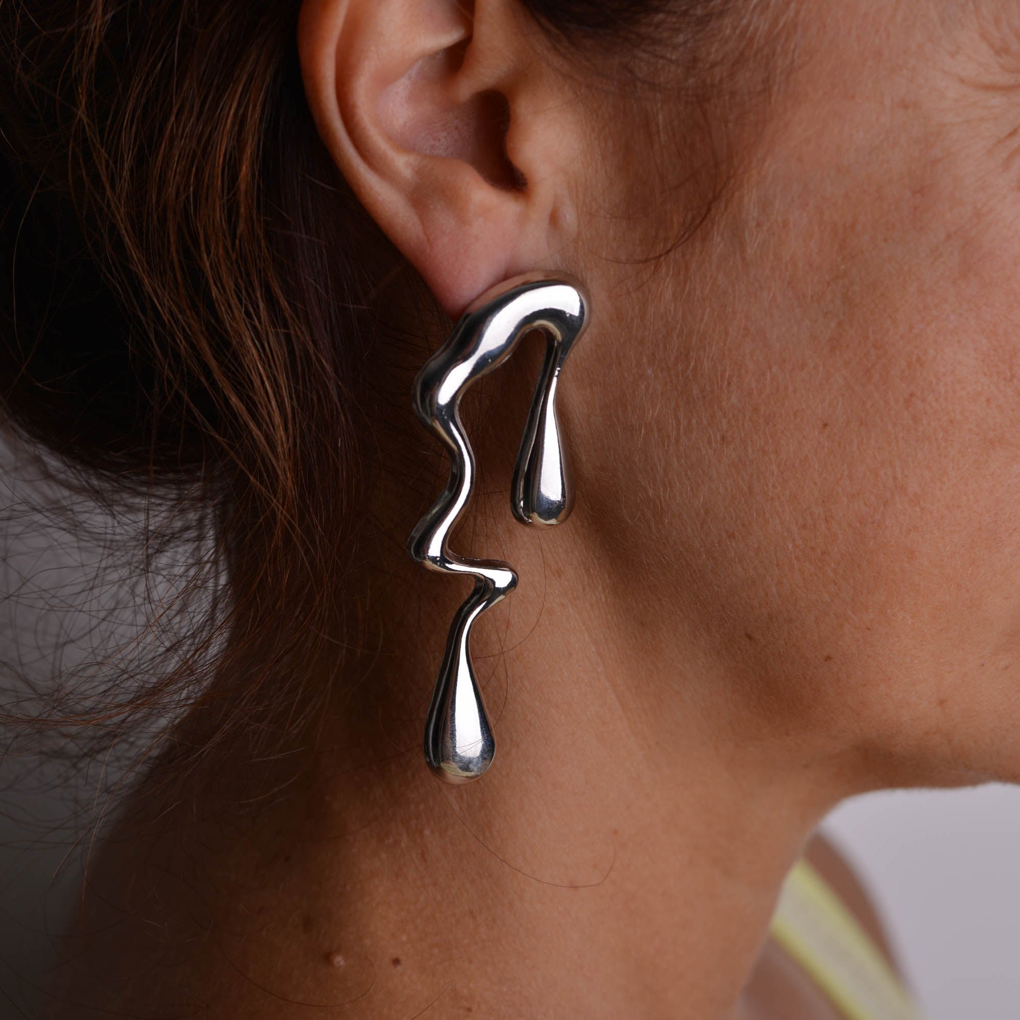 Irregular Design Geometric Earrings | Women's Silver Irregular Gift ...