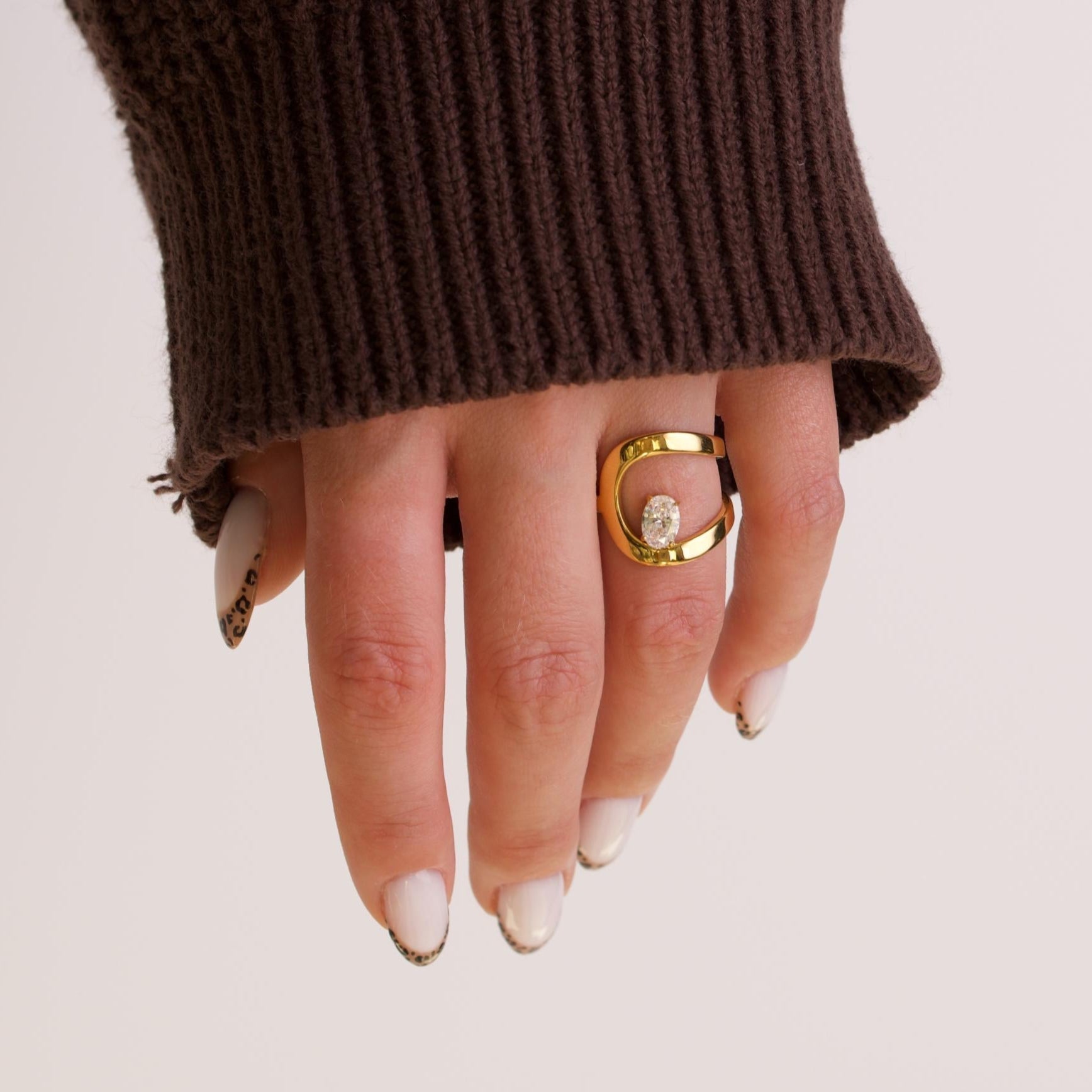 Crystal 18k Gold Rings