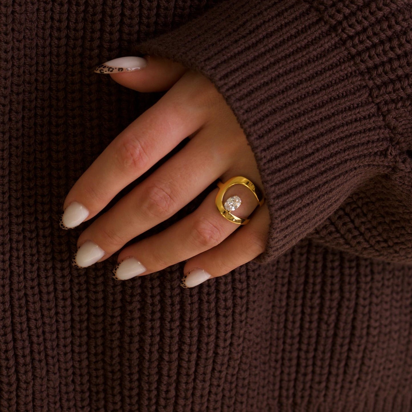 Crystal 18k Gold Rings