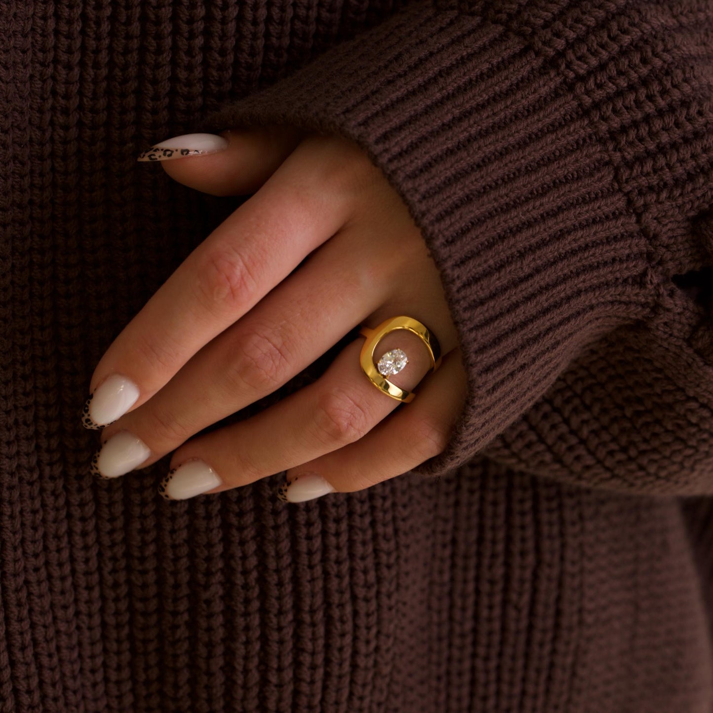 Crystal 18k Gold Rings