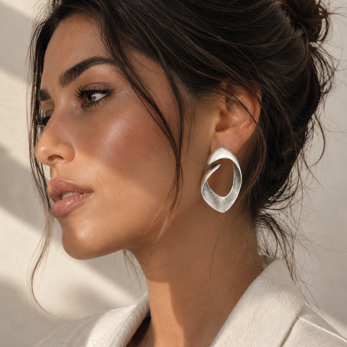 Modern Organic Oversized Earrings