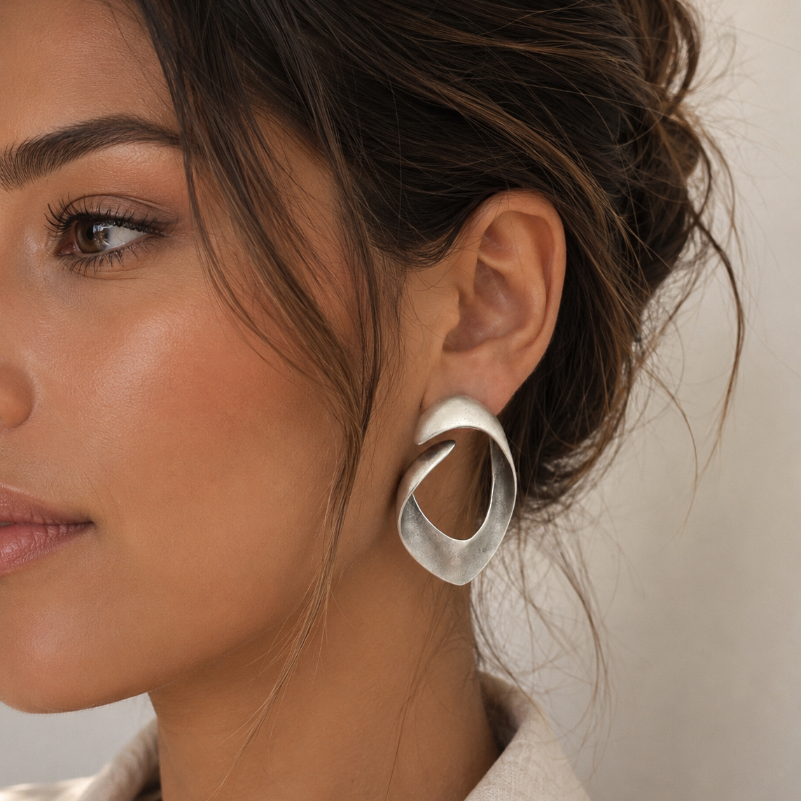 Modern Organic Oversized Earrings