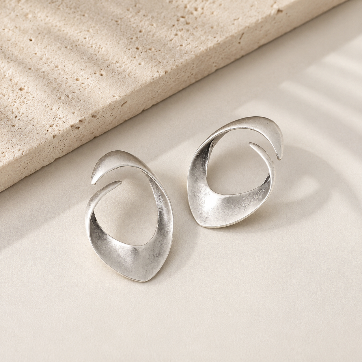 Modern Organic Oversized Earrings